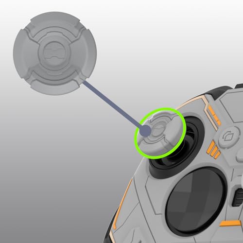 PlayVital Silikonhülle für Xbox Elite Series 2 Controller, Case Schutzhülle Skin für Elite Series 2 Core Controller Zubehör mit Daumengriffkappen und Aufklebern-Stellar Mecha,Grau&Schwarz Bild 6