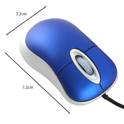 Reisemaus, Mini-Maus für Laptop, einziehbare kabelgebundene USB-Gaming-Maus in Blau für Computer-PC Bild 3