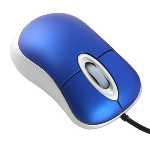 Reisemaus, Mini-Maus für Laptop, einziehbare kabelgebundene USB-Gaming-Maus in Blau für Computer-PC Bild 6