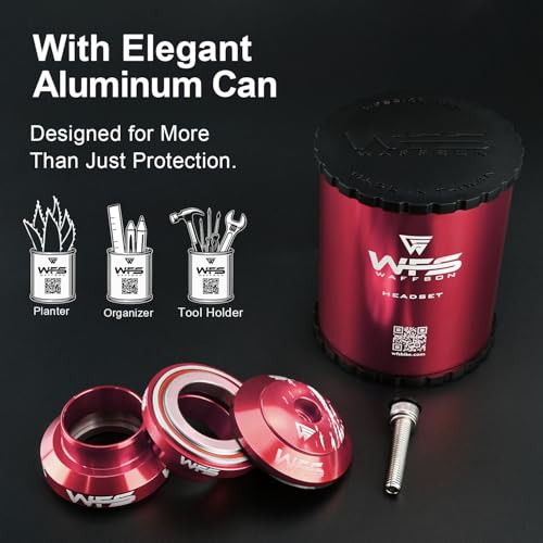 WFS NV.28 1 Inch Threadless Bike Headset Set for 1" Threadless Steerer Fork and 30mm Head Tube - CNC Aluminum Alloy, Precision Sealed Bearings for MTB Mountain/Road/City/BMX Bikes Bild 3