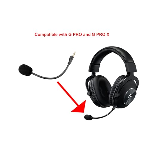 JZK Ersatz-Mikrofon, abnehmbarer Mikrofonarm, abnehmbares Mikrofon mit 3,5-mm-Stecker für G PRO/G PRO X kabellose Gaming-Headsets, Geräuschunterdrückung Bild 4