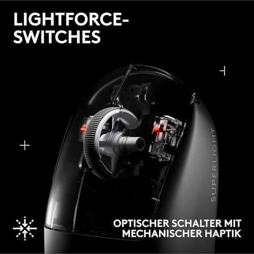 Logitech G PRO X Superlight 2 SE kabellose Gaming-Maus, 60 g Pro-Grade-Maus mit 5 programmierbaren Tasten, 44K-DPI-Sensor, 8.000 Hz Signalrate, USB-C-Ladefunktion für PC/Mac - Schwarz Bild 5