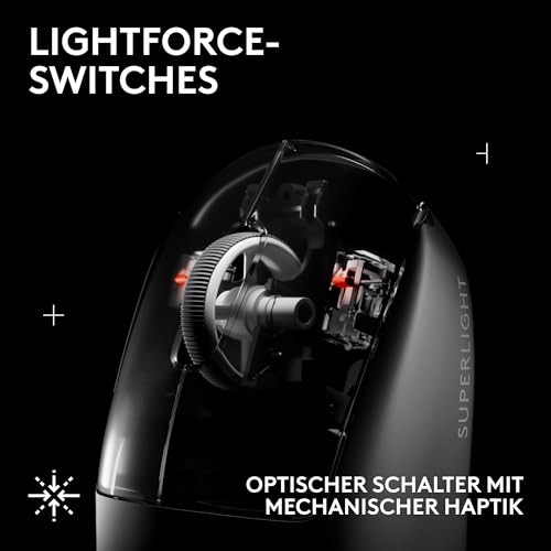Logitech G PRO X SUPERLIGHT 2 SE kabellose Gaming-Maus, 60 g Pro-Grade-Maus mit 5 programmierbaren Tasten, 44K-DPI-Sensor, 8.000 Hz Signalrate, USB-C-Ladefunktion für PC/Mac - Rot Bild 5