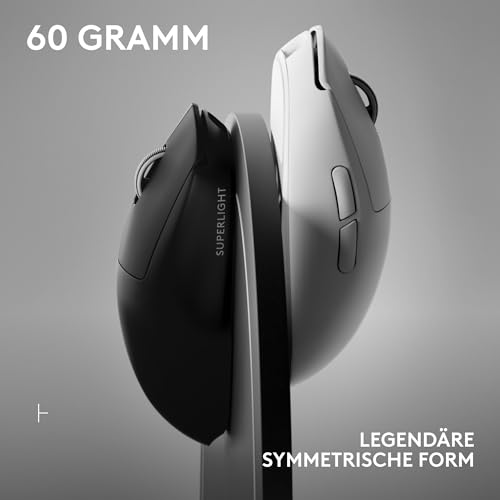Logitech G PRO X Superlight 2 SE kabellose Gaming-Maus, 60 g Pro-Grade-Maus mit 5 programmierbaren Tasten, 44K-DPI-Sensor, 8.000 Hz Signalrate, USB-C-Ladefunktion für PC/Mac - Weiß Bild 7