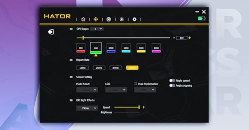 HATOR Quasar 3 Wireless Gaming Maus – Symmetrisches Design, 2.4GHz/Bluetooth/USB, 12.000 DPI PixArt Sensor, 100 Mio Klicks, RGB, 100 Std Akkulaufzeit, 64g, PC/Mac/Linux, Weiß Bild 7