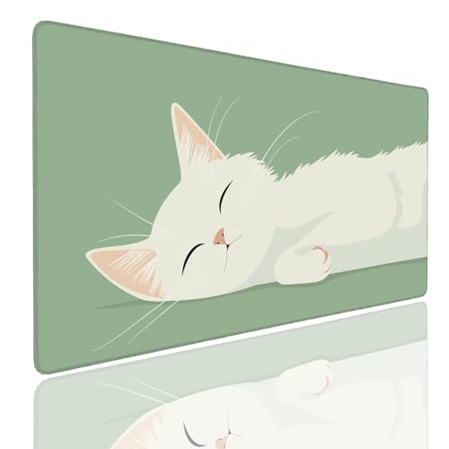 Mauspad XXL 1400x800x4mm Wasserdicht Schreibtischunterlage rutschfeste Speed Gaming Mousepad Cat (12) Groß Desk Mouse Mat Maus Pad, Schreibtisch Unterlage Deko für PC, MacBook, Laptop, Home Office Bild 1