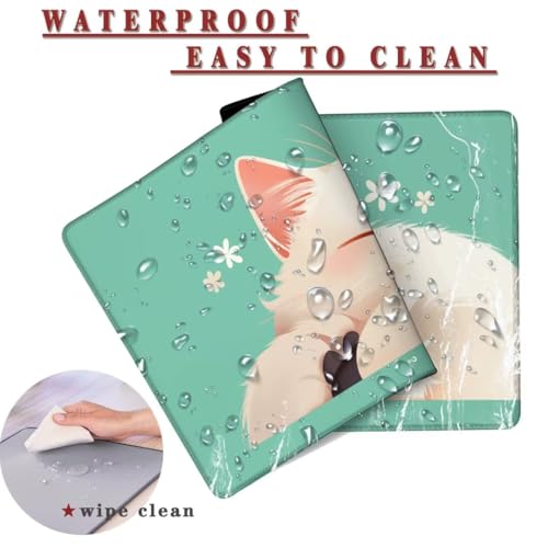 Mauspad XXL 1400x800x4mm Wasserdicht Schreibtischunterlage rutschfeste Speed Gaming Mousepad Cat (12) Groß Desk Mouse Mat Maus Pad, Schreibtisch Unterlage Deko für PC, MacBook, Laptop, Home Office Bild 2