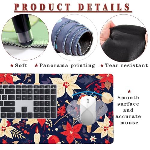 Mauspad XXL 1400x800x4mm Wasserdicht Schreibtischunterlage rutschfeste Speed Gaming Mousepad Candy Groß Desk Mouse Mat Maus Pad, Schreibtisch Unterlage Deko für PC, MacBook, Laptop, Home Office Bild 4