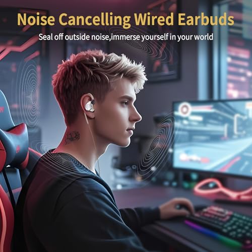 CCZ MC02 In Ear Monitor, In Ear Gaming Kopfhörer 10-mm-Dual-Magnet DD PET-Membran, IEM Kraftvoller Bass, DJ Kopfhörer mit Kabel 5N OFC, Gaming Earbuds Noise Cancelling für PS5, HiFi-Enthusiast Bild 3