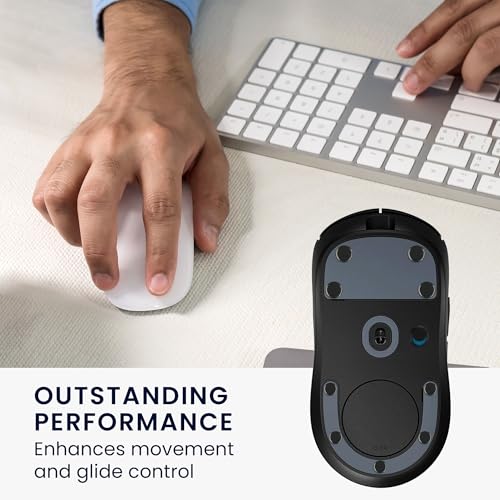 kwmobile 20x Mouse Feet Sticker für Universal Gaming Mouse Mausgleiter - Maus Ersatz Glider aus PTFE - 4 verschiedenen Größen 6mm 6,5mm 7mm 10mm - Schwarz Bild 4
