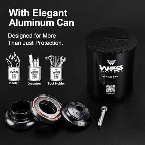 WFS NV.73 1 inch Threadless Bike Headset Set for 1" Threadless Steerer Fork and 30mm Head Tube - CNC Aluminum Alloy, Precision Sealed Bearings for MTB Mountain/Road/City/BMX Bikes Bild 3