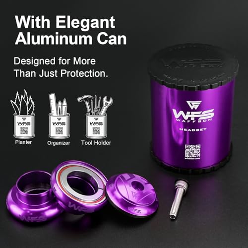 WFS NV.73 1 inch Threadless Bike Headset Set for 1" Threadless Steerer Fork and 30mm Head Tube - CNC Aluminum Alloy, Precision Sealed Bearings for MTB Mountain/Road/City/BMX Bikes Bild 3