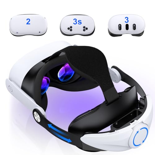 BEBONCOOL GAMING Headstrap für Meta Quest 3S/Quest 3/Quest 2, Verstellbarer Kopfgurt Ersatz für Elite Strap, VR Headset Strap Verbesserter Support&Komfort für VR Konsolen, Meta Quest 3s zubehör Bild 1