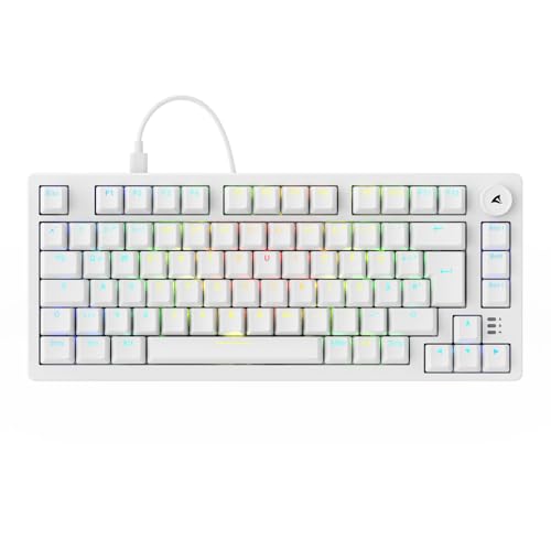 Sharkoon Skiller SGK25 RGB, Gaming Tastatur, 75% Layout, Hot Swap, Huano RED geschmierte Schalter, weiß Bild 2
