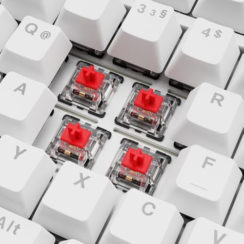 Sharkoon Skiller SGK25 RGB, Gaming Tastatur, 75% Layout, Hot Swap, Huano RED geschmierte Schalter, weiß Bild 3