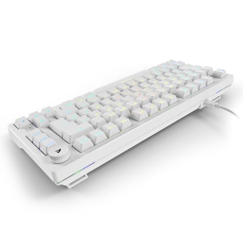 Sharkoon Skiller SGK25 RGB, Gaming Tastatur, 75% Layout, Hot Swap, Huano RED geschmierte Schalter, weiß Bild 5