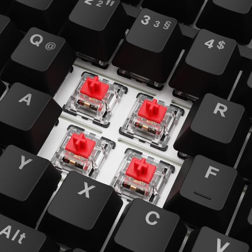 Sharkoon Skiller SGK25 RGB, Gaming Tastatur, 75% Layout, Hot Swap, Huano RED geschmierte Schalter, schwarz Bild 3