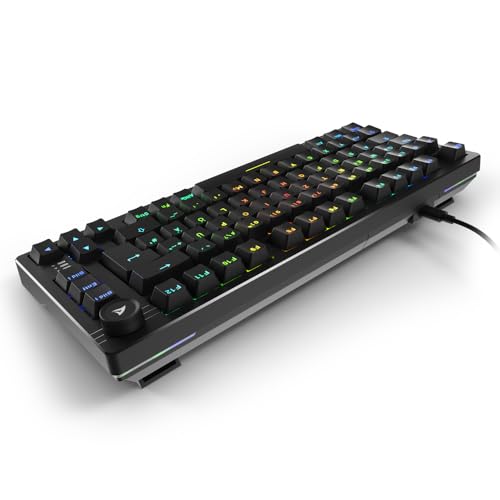 Sharkoon Skiller SGK25 RGB, Gaming Tastatur, 75% Layout, Hot Swap, Huano RED geschmierte Schalter, schwarz Bild 5