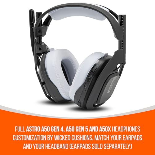WC BandZ A50 – Verbessertes Kopfbügel-Ersatzset für Astro A50 Gen 4, Gen 5 und A50X von Wicked Cushions | Verbesserter Komfort, Stil und einfache Installation | White Bild 5