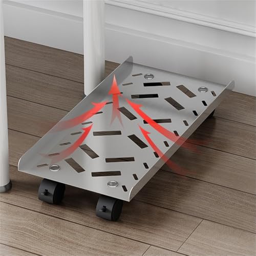 Universal CPU-Ständer, mobiler PC-Ständer aus Edelstahl mit 4 Lenkrollen, passend for Gaming-PC, CPU-Halterung, Ständer, CPU-Halterung unter dem Schreibtisch für Tower(Groß) Bild 2