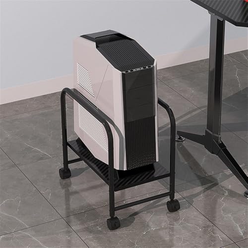 Universal CPU-Ständer, PC-Tower-Ständer, CPU-Rollständer, Verstellbarer mobiler PC-Wagenhalter mit 4 feststellbaren Rollrollen, passend for die meisten PC-Gaming-Gehäuse für Tower Bild 2