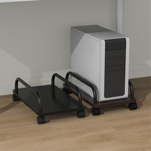 Universal CPU-Ständer, tragbar, beweglich, PC-Host-Halter, Büro-Desktop-PC-Gehäusebasis mit 4 Rollen, Gaming-PC-Halter für Tower(Schwarz) Bild 2