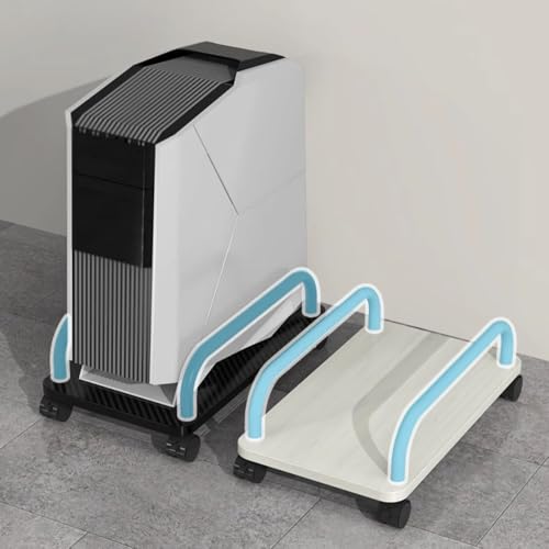 Universal CPU-Ständer, tragbar, beweglich, PC-Host-Halter, Büro-Desktop-PC-Gehäusebasis mit 4 Rollen, Gaming-PC-Halter für Tower(Schwarz) Bild 6