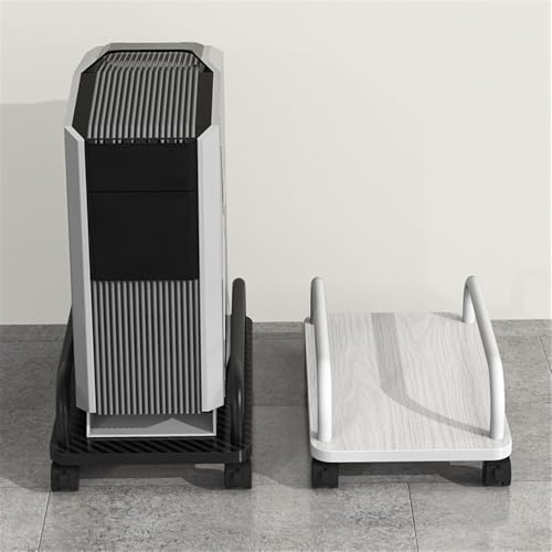 Universal CPU-Ständer, tragbar, beweglich, PC-Host-Halter, Büro-Desktop-PC-Gehäusebasis mit 4 Rollen, Gaming-PC-Halter für Tower(Schwarz) Bild 7
