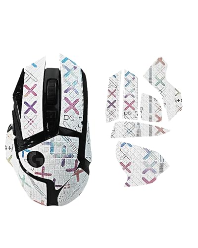 Maus-Griffband, kompatibel mit Logitech G502, rutschfester Mausaufkleber für Logitech G502, vollständige Abdeckung, schweißabsorbierend, präzise Passform, langlebige Füße (bunt) Bild 1