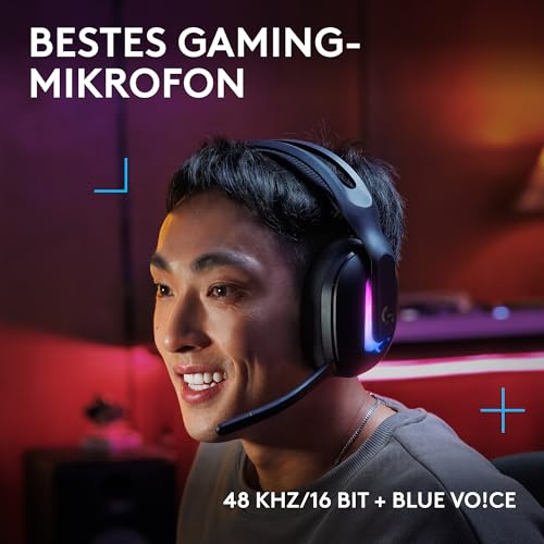 Logitech G G522 LIGHTSPEED, Kabelloses Gaming-Headset, Full-Band-Mikrofon, erweitertes Audio, Tri-Connect (LIGHTSPEED, Bluetooth, USB A auf C), LIGHTSYNC RGB, für PC,Nintendo Switch/Switch 2 – Schwarz Bild 3