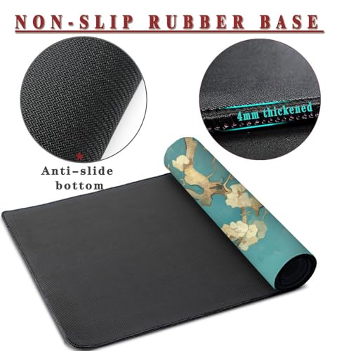 Mauspad XXL 1400x800x4mm Wasserdicht Schreibtischunterlage rutschfeste Speed Gaming Mousepad Classical (11) Groß Desk Mouse Mat Maus Pad, Schreibtisch Unterlage Deko für PC, Laptop, Home Office Bild 3