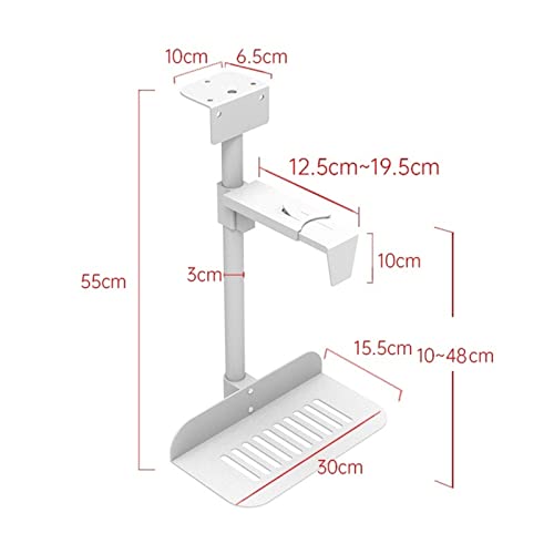 Universal CPU-Halterung unter dem Schreibtisch – universelle PC-Gehäusehalterung, verstellbar unter dem Schreibtisch, Gaming-PC-Halterung mit 360°-Drehgelenk, hängende PC-Tower-Halterung für Tower(Pic Bild 3