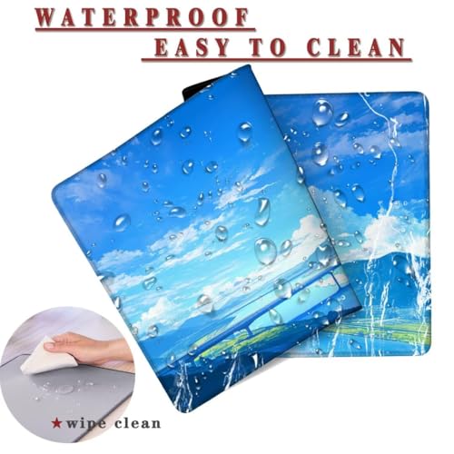 Mauspad XXL 1400x800x4mm Wasserdicht Schreibtischunterlage rutschfeste Speed Gaming Mousepad Cloud (3) Groß Desk Mouse Mat Maus Pad, Schreibtisch Unterlage Deko für PC, MacBook, Laptop, Home Office Bild 2