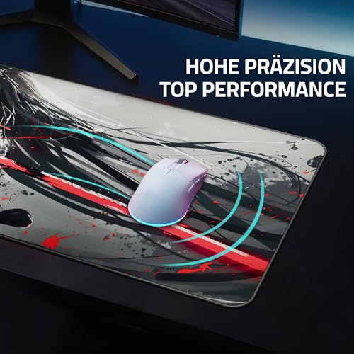 XXL Gaming Mauspad 900x400 - Vernähte Kanten & wasserabweisend - Anime Mousepad für Gamer & Büro - großes Maus Pad & Schreibtischunterlage - Mouse Mat Setup & PC Bild 4