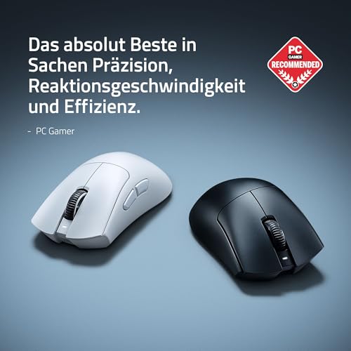 Razer DeathAdder V4 Pro - Ultraleichte kabellose ergonomische E-Sport Maus - 56g leicht - 2,4 GHZ Hyperspeed - Focus Pro 45K Optical Sensor - bis zu 8K Hz Polling - Mouse Switches Gen-4 | Schwarz Bild 2
