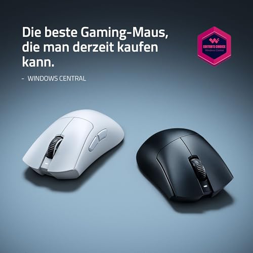 Razer DeathAdder V4 Pro - Ultraleichte kabellose ergonomische E-Sport Maus - 56g leicht - 2,4 GHZ Hyperspeed - Focus Pro 45K Optical Sensor - bis zu 8K Hz Polling - Mouse Switches Gen-4 | Schwarz Bild 3