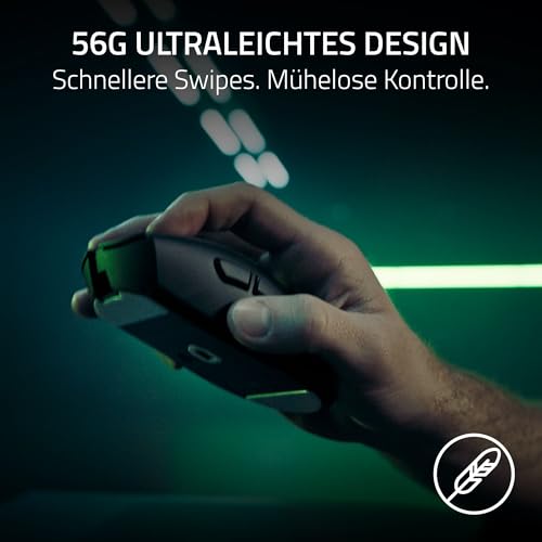 Razer DeathAdder V4 Pro - Ultraleichte kabellose ergonomische E-Sport Maus - 56g leicht - 2,4 GHZ Hyperspeed - Focus Pro 45K Optical Sensor - bis zu 8K Hz Polling - Mouse Switches Gen-4 | Schwarz Bild 4