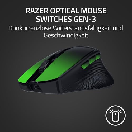 Razer Basilisk Mobile - Kleine ergonomische kabellose Gaming-Maus - AI Prompt Master - Focus X 18K Sensor (Tri-Mode-Konnektivität, bis zu 105 Stunden, Mausschalter Gen-3) Schwarz Bild 6