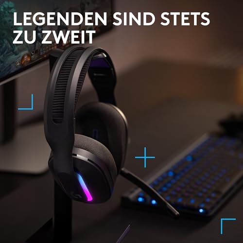 Logitech G522 Lightspeed kabelloses Gaming-Headset und G515 Lightspeed TKL kabellose Gaming-Tastatur, Premium-Headset und -Tastatur mit Bluetooth und Kabelverbindung, PC (QWERTZ) - Schwarz Bild 2