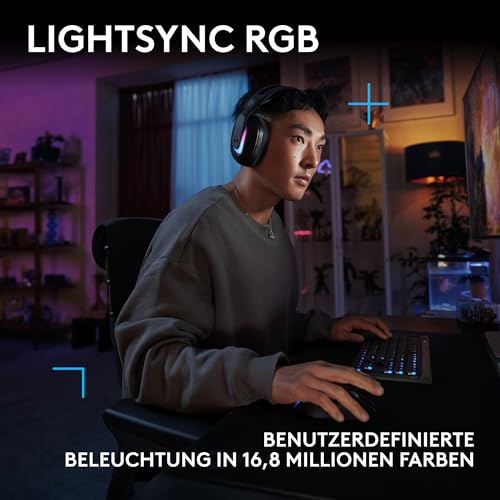 Logitech G522 Lightspeed kabelloses Gaming-Headset und G515 Lightspeed TKL kabellose Gaming-Tastatur, Premium-Headset und -Tastatur mit Bluetooth und Kabelverbindung, PC (QWERTZ) - Schwarz Bild 3
