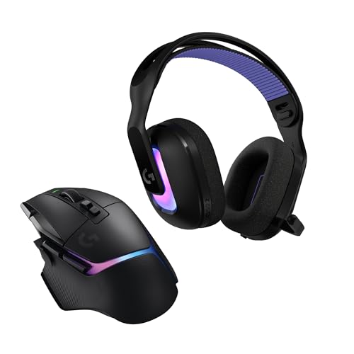 Logitech G G522 kabelloses Gaming-Headset und G502 X Plus kabellose Gaming-Maus – Lightspeed kabellose Maus und Headset-Combo mit RGB LIGHTSYNC – kompatibel mit PC/Windows - Schwarz Bild 1