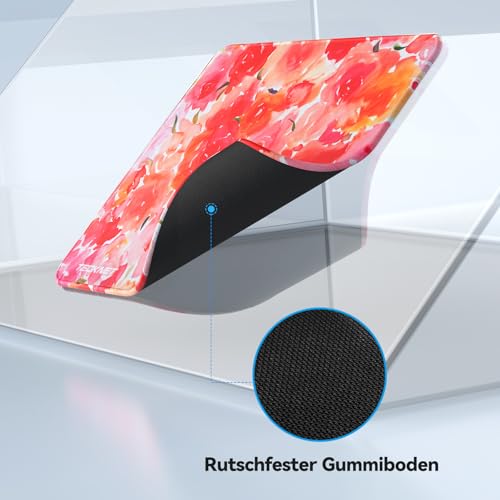 TECKNET Mauspad, 28 x 21 cm Gaming Mousepad mit Wasserdicht und Rutschfester Gummi für PC-Büro, Arbeit, Gaming, Studium, Laptop, Computer, Zuhause Bild 3