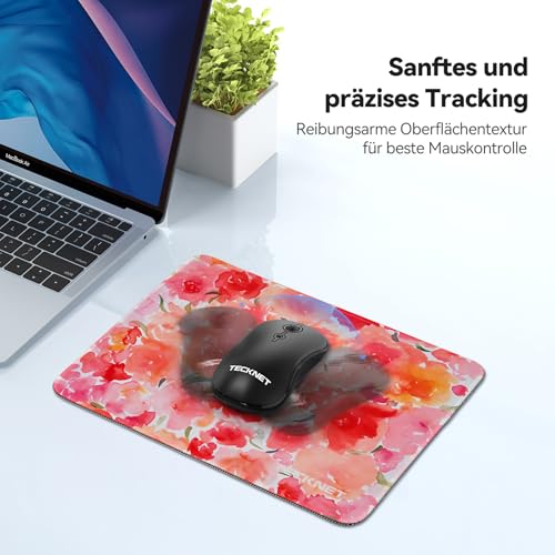 TECKNET Mauspad, 28 x 21 cm Gaming Mousepad mit Wasserdicht und Rutschfester Gummi für PC-Büro, Arbeit, Gaming, Studium, Laptop, Computer, Zuhause Bild 5
