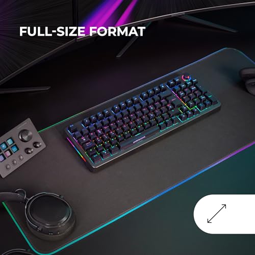 Mars Gaming MKPRO, US, Vollständige Mechanische Gaming-Tastatur, RGB Chroma, Mechanik Hot-Swap Switches, Antighosting, Steuerrad, Erweiterte Software, Multiplattform, Silent Switch, Schwarz Bild 2