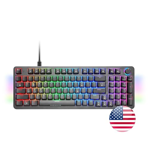 Mars Gaming MKPRO, US, Vollständige Mechanische Gaming-Tastatur, RGB Chroma, Mechanik Hot-Swap Switches, Antighosting, Steuerrad, Erweiterte Software, Multiplattform, Silent Switch, Schwarz Bild 6