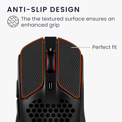 kwmobile Gaming Maus Grip Tape kompatibel mit Kingston Pulsefire Haste 1 Maus - Rutschfestes Griffband für PC Maus - Schwarz Bild 4