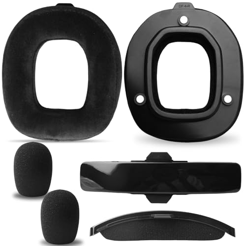 A50 Gen 4 Mod Kit, Ohrenschützer, Bügelersatz und Mikrofonschaum, kompatibel mit Astro A50 Gen 4, extra dicke, Velours Ohrschützer, schwarz Bild 1