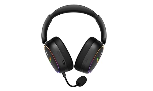 HATOR Phoenix 2 Wireless Gaming-Headset – 40mm Hi-Res Treiber, Hybrid ANC, Spatial Audio, Head Tracking, 2.4GHz & BT5.4, bis zu 45h Akku, inkl. Case – für PC, Konsole & Mobile, Schwarz Bild 4