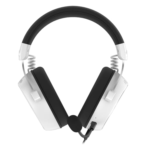 HATOR Hypergang 3 Gaming Headset – Hi-Res Audio, 53mm Treiber, abnehmbares Mikrofon, 3,5mm, Noise Isolation, Memory Foam, PC, PS5, Xbox, Switch - Weiß Bild 4