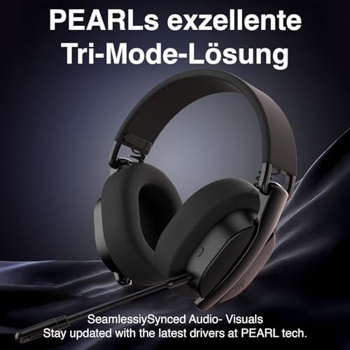 auvisio Headset Bluetooth: Klappbares 3in1-Funk-Gaming-Headset, 2,4 GHz, BT 5.3, 10 Std. Akku (Wireless Kopfhörer, Gaming-Kopfhörer, Bluetooth, PS5) Bild 3